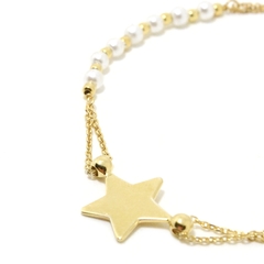 Pulsera Italiana 29 - Perlas con Estrella Dorada en internet