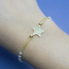 Pulsera Italiana 29 - Perlas con Estrella Dorada - comprar online