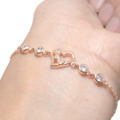 Pulsera Italiana 16 - Corazón Rosé - comprar online