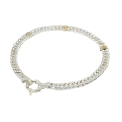 Pulsera Doble Grumet con Oro