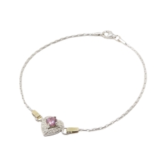 Pulsera Maciza c/Centro Corazón - Adára Fábrica de Joyas