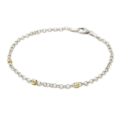 Pulsera Maciza Rolo 060 con Oro