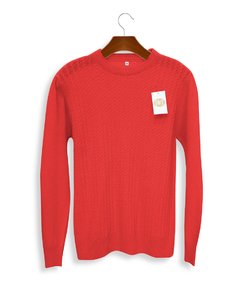 7950-T / Sweater de lambswool con trenzas - comprar online