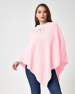 8018 / Poncho Perlé Punto Inglés - tienda online