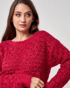 A-10508 / Sweater Bouclé lentejuelas - tienda online