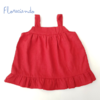 Vestido de Lino Rojo - talle 9 meses