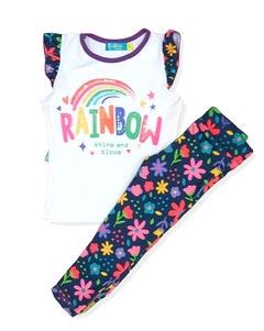 CONJUNTO CON CALZA REMERA RAINBOW - Talle 6