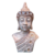 Busto Buda na Cor Branco e Bronze