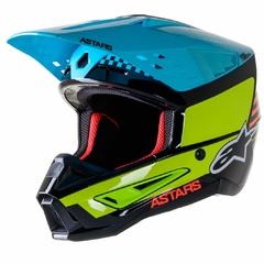 CAPACETE ALPINESTARS S-M5 SPEED AZUL/FLUOR