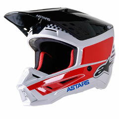 CAPACETE ALPINESTARS S-M5 SPEED VERMELHO/AZUL