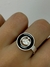 HB666 ANILLO CIRCULO ESMALTE NEGRO CON OJO CALADO - comprar online