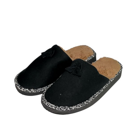 PANTUFLAS CLASICA MUJER CORDERITO NEGRO