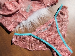 Conjunto Aro Bicolor Rosa Bebê com Azul Tiffany - Minuto da Beleza