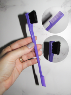 Pincel Duplo para Pentear a Sobrancelha ou Baby Hair