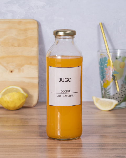 BOTELLA DE VIDRIO JUGO