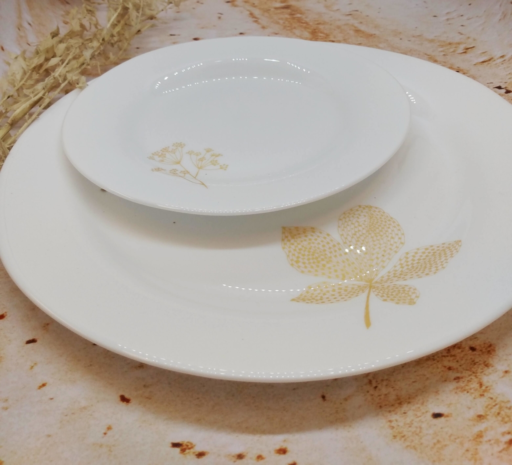 Platos de vidrio blanco shop