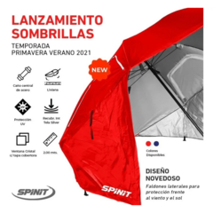 SOMBRILLA CON ROMPEVIENTOS 2,4 MTS SPINIT (CA26067) - Camping Shop