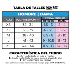 TE125C COMPRESION GRADUADA CORTA SOX (GM950) en internet