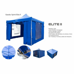 GAZEBO SPINIT ELITE II BLUE ACERO 3X3 (CA27000) - comprar online
