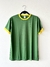 BAZAR / Camiseta Verde Gola Amarela