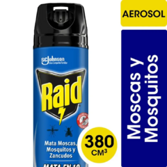 Insecticida Raid Mata Moscas y Mosquitos en Aerosol 380 ml