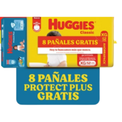 COMBO! Pack Pañales Huggies Classic + 8 pañales Protec Plus