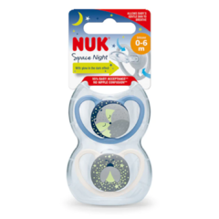 Chupete Nuk Space Night 0-6M X2 COD.0580