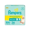 Packaging con falla! Pampers Deluxe RN+ x36 Hasta 6kg