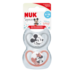 Chupete NUK Space Disney Mickey y Minnie Mouse 6-18m cod.0724