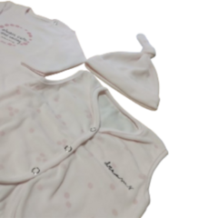 Ajuar Bebé pack x4 Body con chaleco plush + Ranita y gorro Mini Dreams art.670 - PAÑAL ONCE