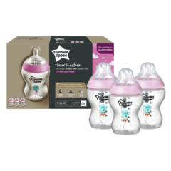 Set x 3 Mamaderas ROSAS Closer To Nature Tommee Tippee x260ML 9520