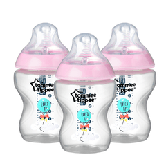 Set x 3 Mamaderas ROSAS Closer To Nature Tommee Tippee x260ML 9520 - comprar online