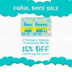 PAÑAL SALE 2 x 15% OFF Pampers Deluxe Protection RN+ x36 Unidades