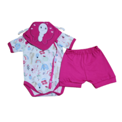 Set x3 Body, Short y Babita Lam cod. 0320 - PAÑAL ONCE