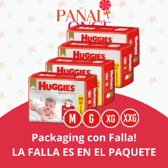 Packaging con Falla! Huggies Supreme Care