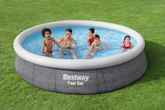 Pileta Bestway Inflable Redonda 5400l + Bomba 57445 - PAÑAL ONCE