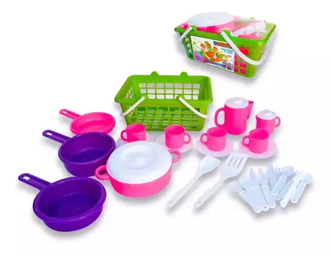 613 Canasta Set Cocina Y Te Completo Duravit Color Rosa Chicle