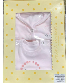 Ajuar Bebé pack x4 Body con chaleco plush + Ranita y gorro Mini Dreams art.670