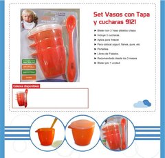 Set de Vasos con Tapa y Cucharas LOVE9121