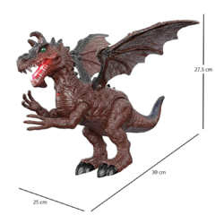 DINOSAURIO DRAGON CON ALAS, LUCES Y SONIDO LOVE cod.DN10 - comprar online