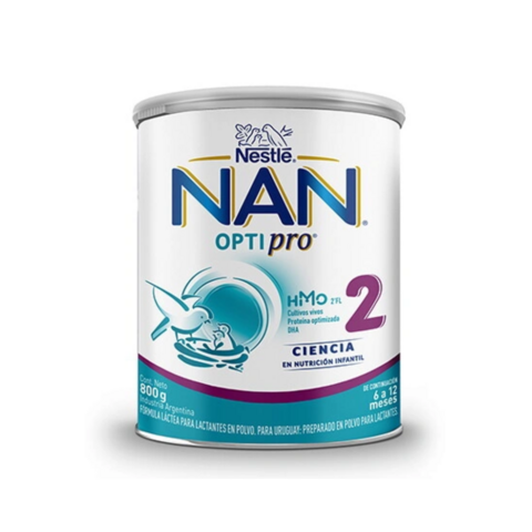 Leche de fórmula en polvo Nestlé Nan Optipro 2 en lata de 900g a partir de 6 meses