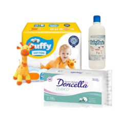 Combo! Pañales Duffy Cotton + Algodón 500gr + Oleo 1lt