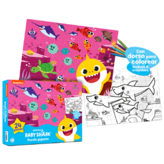 Puzzle Gigante Baby Shark 24 Piezas Dorso Para colorear cod.S100 - comprar online