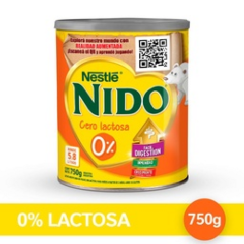 Leche en Polvo 0% Lactosa Nido 750g