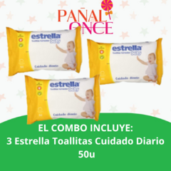 Pack x 3 toallitas húmedas estrella baby (amll)