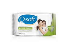 Q Soft Toallitas Húmedas Antibacterial x 30uds