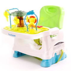 Rainbow Silla de comer tipo booster con juegos Selva Verde