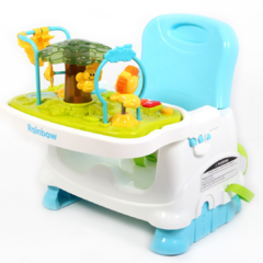 Rainbow Silla de comer tipo booster con juegos Selva Verde