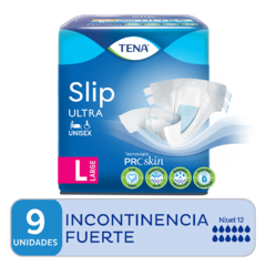 Pañales Para Adultos Tena Slip Incontinencia Fuerte x 9 Unidades