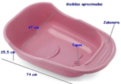 Bañera Plástica Grande Con Tapón De Desagote De 34 L cod.BP-20 - comprar online